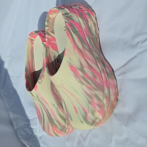 Adidas Pink and Cream Patterned Footwear